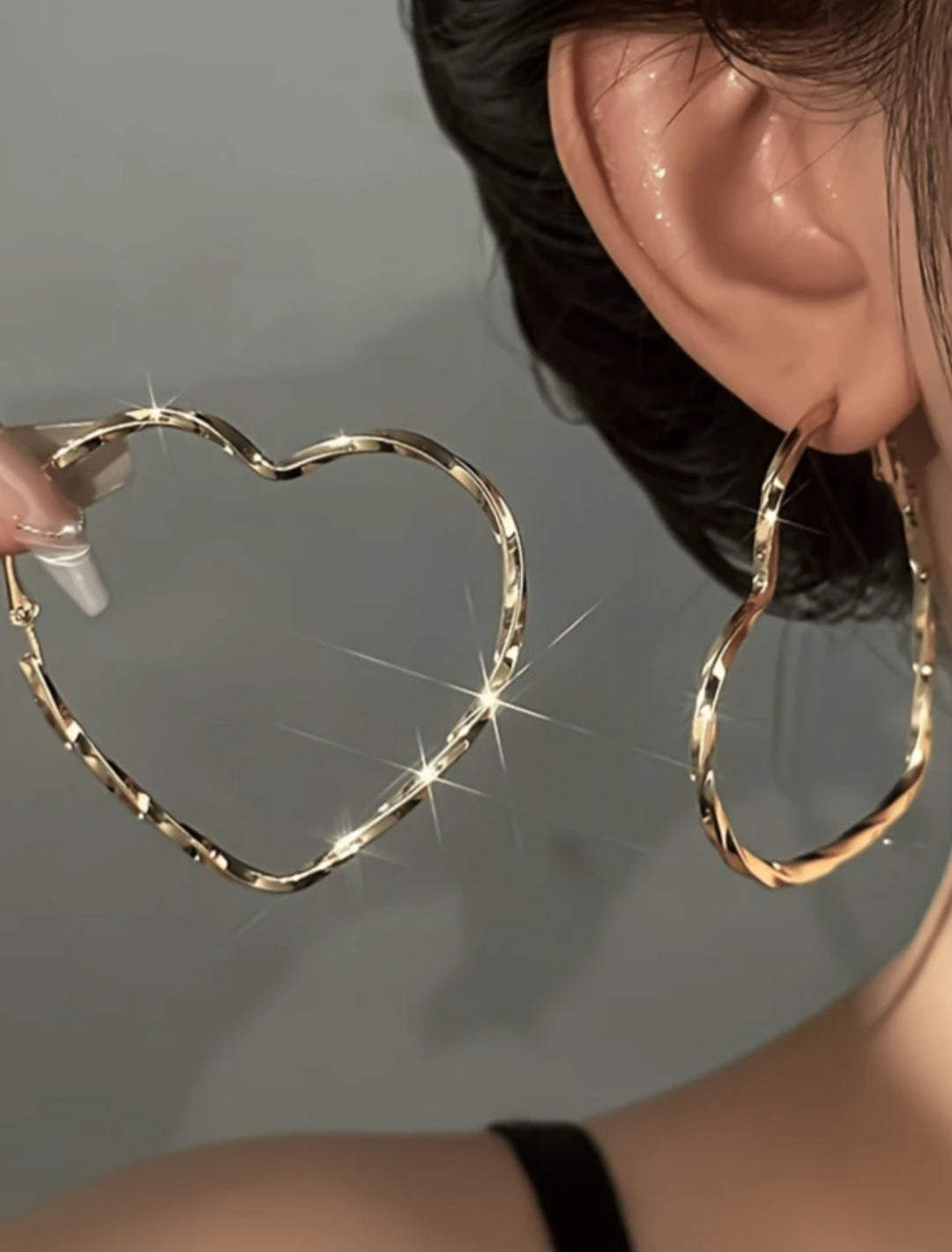 Heart Hoop Earrings