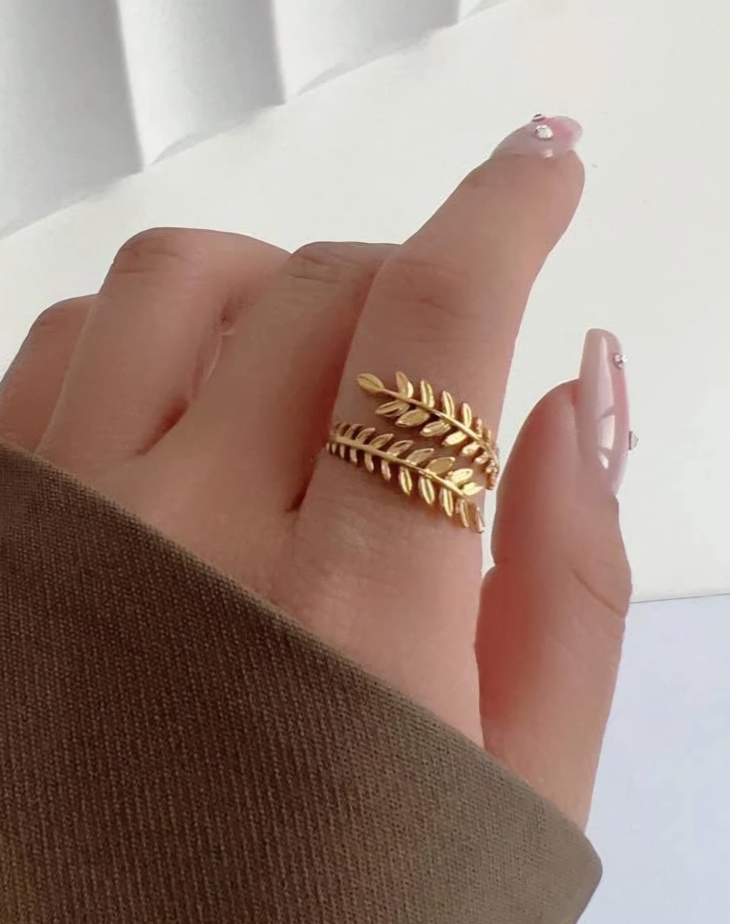 Gold leaf ring